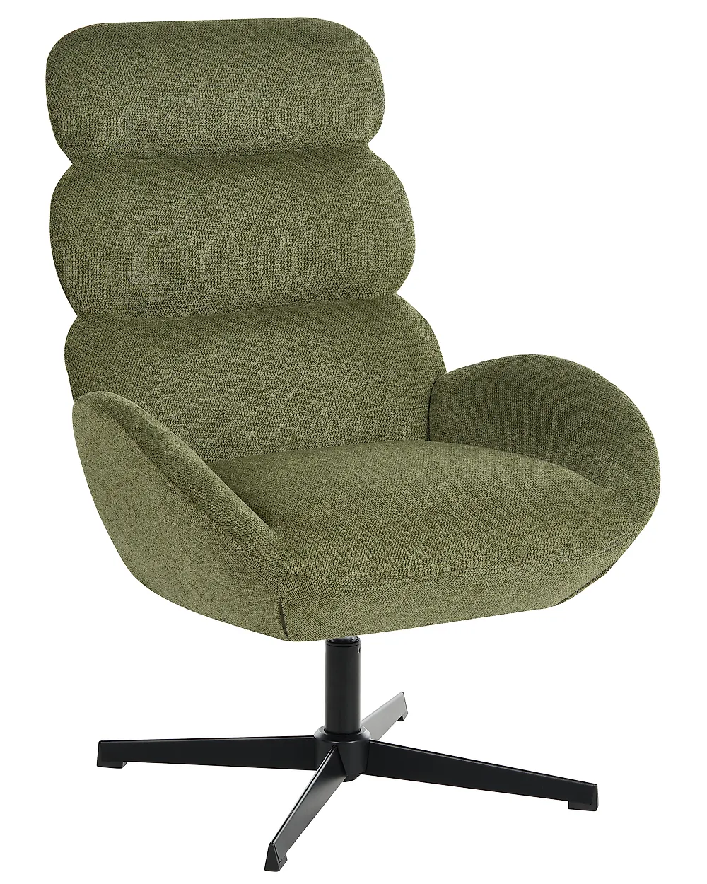Swivel Armchair AALBORG Fabric Green