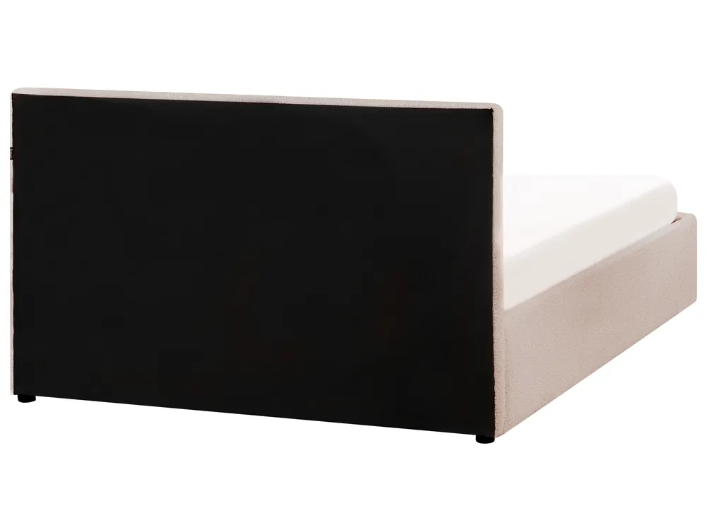 Ottoman Bed MONTLAUR Boucle Beige 140 x 200 cm (EU Double)_958518
