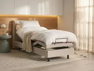 Adjustable Bed Fabric VICEROY 90 x 200 cm (EU Single) Light Beige_1062009