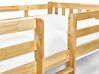 Wooden Kids Mid Sleeper Bed with Storage EU Single Size Light Wood SUSVILLE_935481