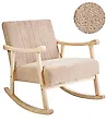 Rocking Chair LEKNES Boucle Beige