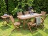 6 Seater Certified Acacia Wood Garden Dining Set Light PARAGGI_928496