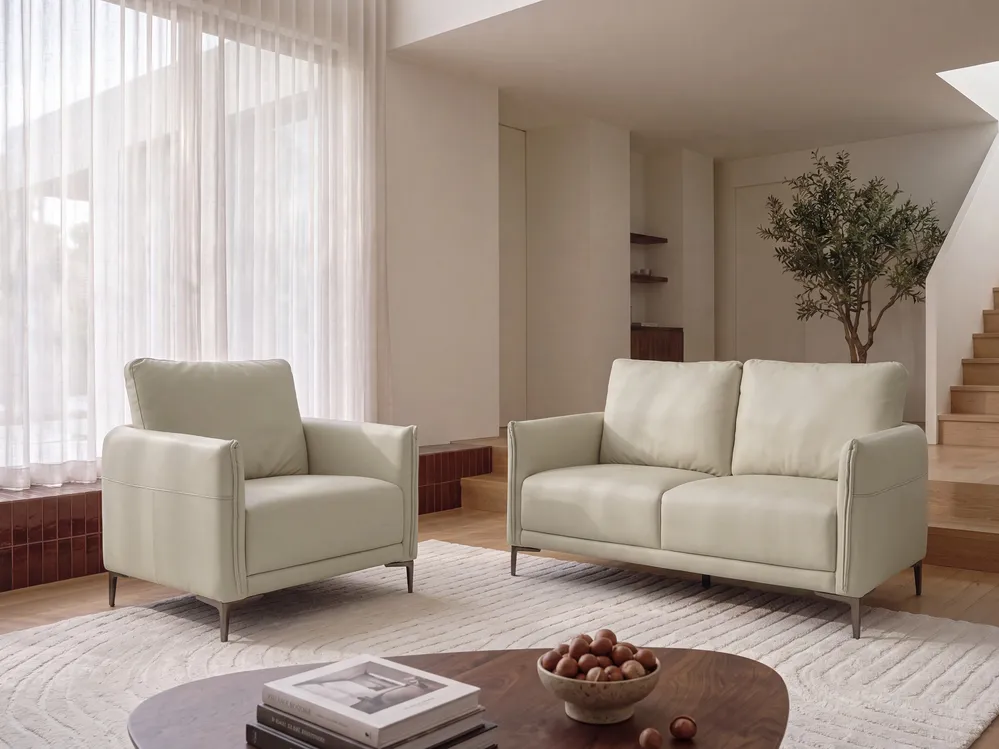 Sofa dla 2 osób CILENS Jasnobeżowy_1117333