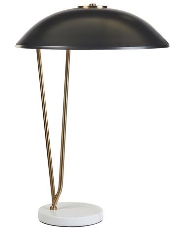 Lámpara de mesa de metal negro/dorado/blanco 58 cm DANTO