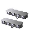 Conjunto de 2 candeeiros de parede LED de exterior em metal preto WELDON_917138