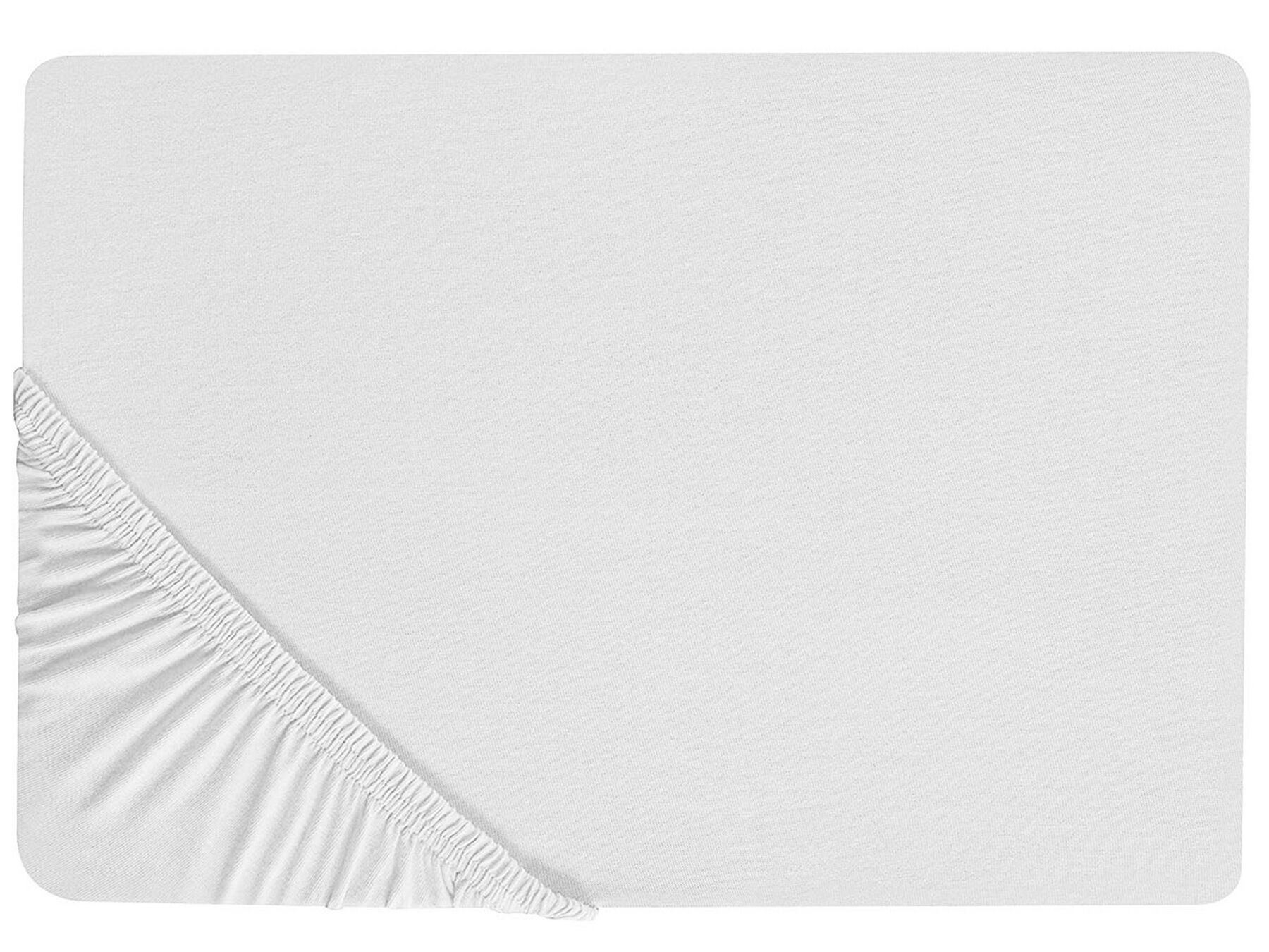 Drap-housse en coton 140 x 200 cm blanc HOFUF_816038