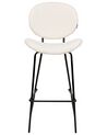 Set of 2 Boucle Bar Chairs White LUANA_886377