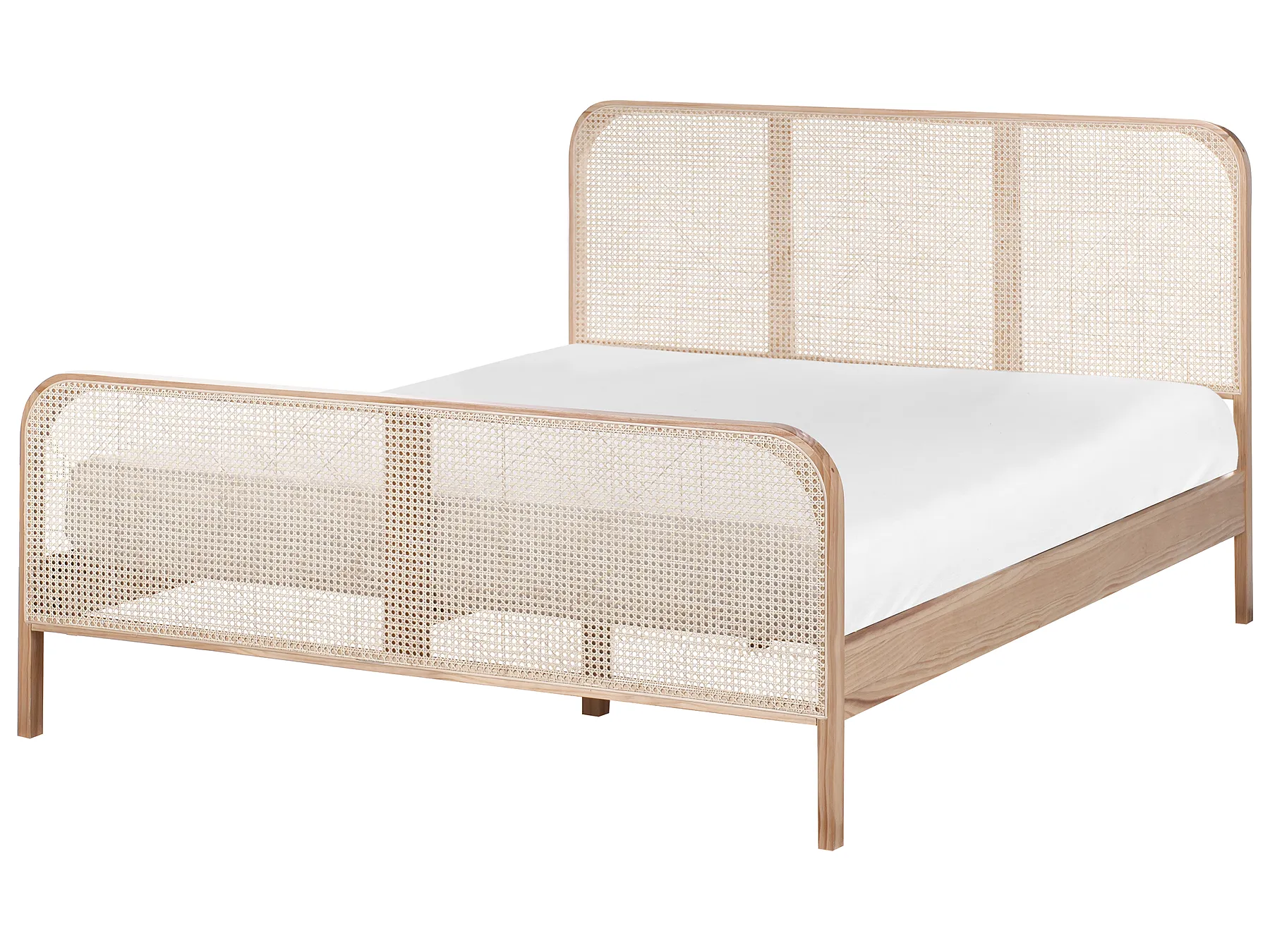Bett mit Lattenrost Kiefernholz GONFARON 160 x 200 cm Hellbraun_977114