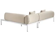 Set di divani angolari da giardino 5 posti RASIGLIA Metallo Beige Lato Sinistro_948068