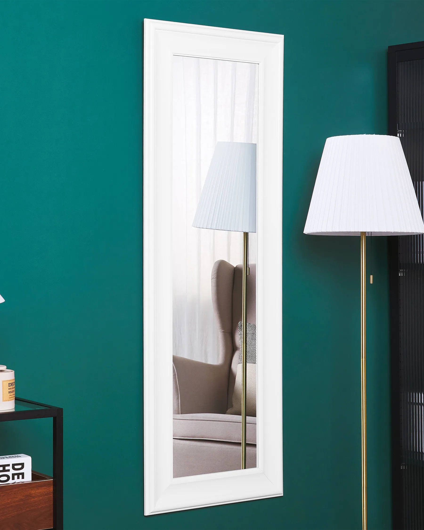 Wall Mirror LUNEL 51 cm 141 cm White_803803