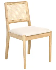 Set of 2 Dining Chairs TAMARAC Wood Light Brown_1013766