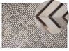 Dywan patchwork skórzany 140 x 200 cm beżowy TEKIR_764775
