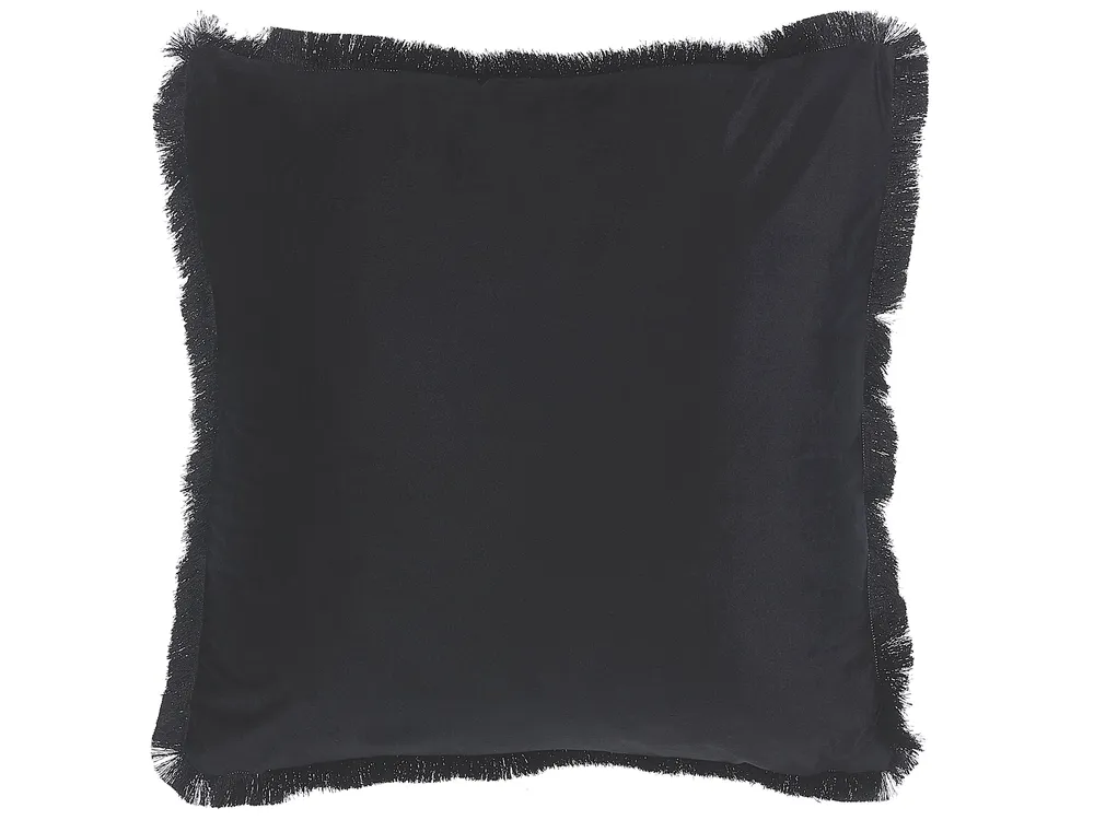 Ashler Set Di 2 Federe Per Cuscini In Velluto Morbido - 30x50 Cm, Colore Nero, Con Cerniera Nascosta - Per Divano, Letto, Auto - 4
