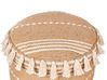 Pouf Jute beige ⌀ 50 cm rund SARSAR | Beliani.at