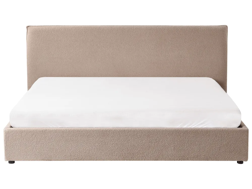 Ottoman Bed LAVAUR Boucle Taupe 180 x 200 cm (EU Super King)_989444