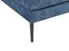 Left Hand Fabric Corner Sofa Blue FLAM_934579