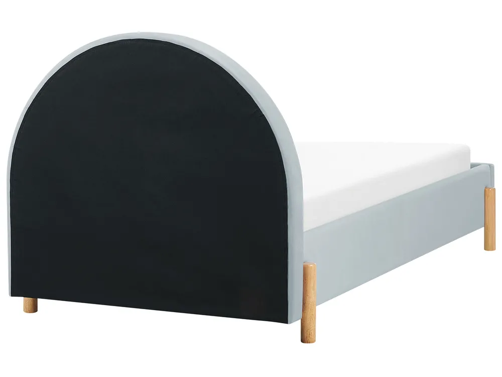 Kids Bed Velvet ANET 90 x 200 cm (EU Single) Light Blue_876990
