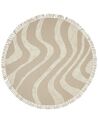Pyöreä matto puuvilla beige ⌀ 140 cm ARTMAK_903882