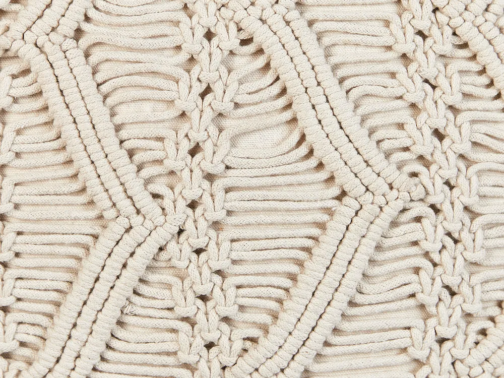 Set di 2 cuscini KIRIKKALE 45 x 45 cm Cotone Beige chiaro Trama geometrica_905445
