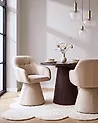 Dining Chair LIVONIA Chenille Light Beige