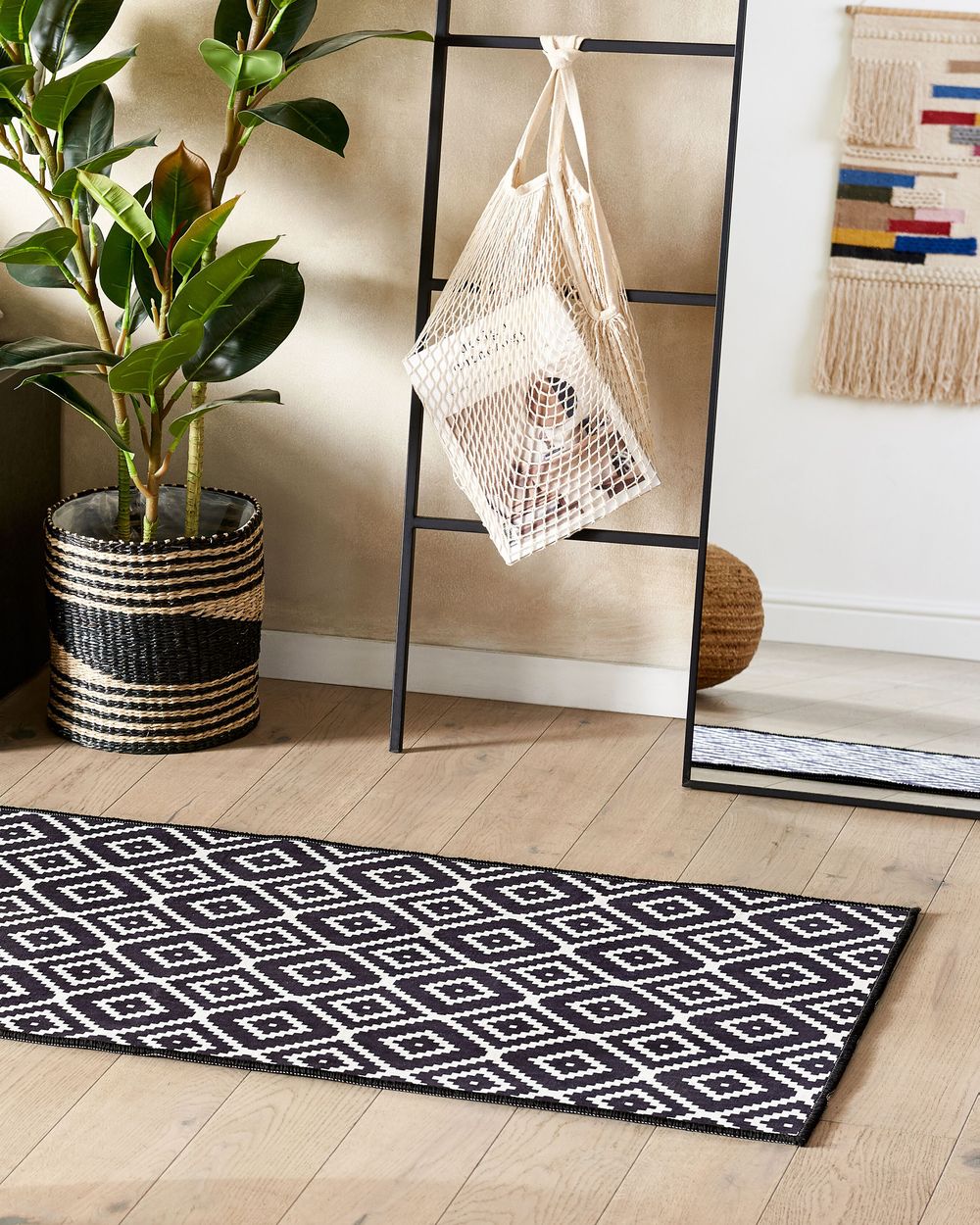 Tapis KARUNGAL Noir 60 x 200 cm