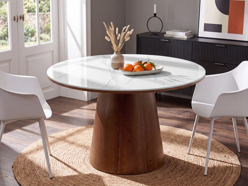 Tavolo da pranzo WYLIE Frasino scuro 120 cm 120 cm
