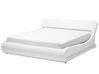 Faux Leather EU Super King Ottoman Bed White AVIGNON_689747