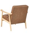 Fauteuil kunstleer bruin LEKNES_927205