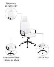 Silla de oficina REBEL Tela Blanco crema_1059695