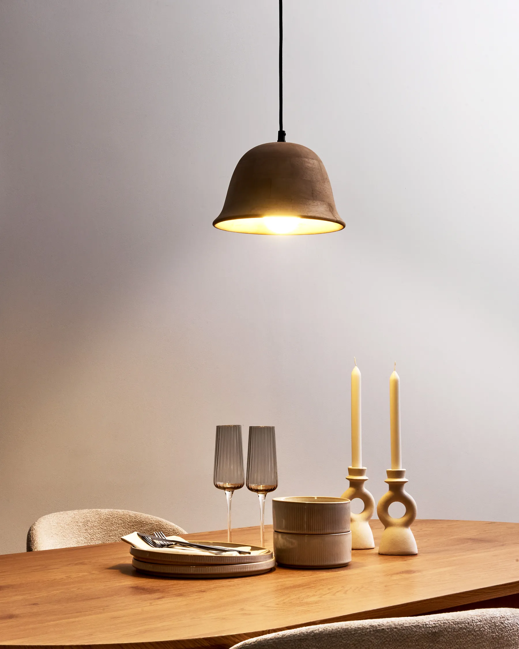 Pendant Lamp GOIKA Mango Wood Light Brown_986375