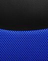 Silla de oficina reclinable de piel sintética negro/azul marino FIGHTER_677459