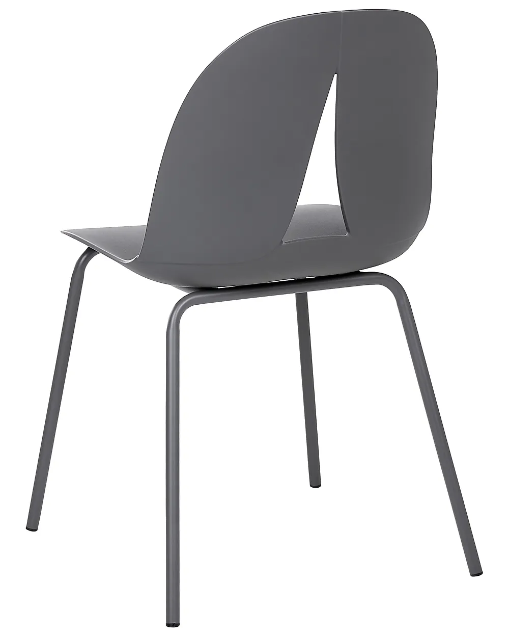 Set of 2 Garden Chairs BOLGHERI Armless Dark Grey_1183146