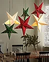 Zestaw 2 dekoracji wiszących LED MOTTI 60 cm Gwiazda Szmaragdowy
