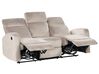 Velvet Electric Recliner Living Room Set Beige VERDAL_921684