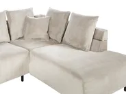 Corner Sofa 4 Seater LUNNER Corduroy Beige Left Hand_961129