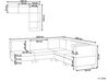 Sofá modular esquinero 5 plazas de tela marrón izquierdo UNSTAD_924961