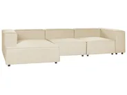Modular Corner Sofa 3 Seater APRICA Faux Linen Beige Right Hand_856827