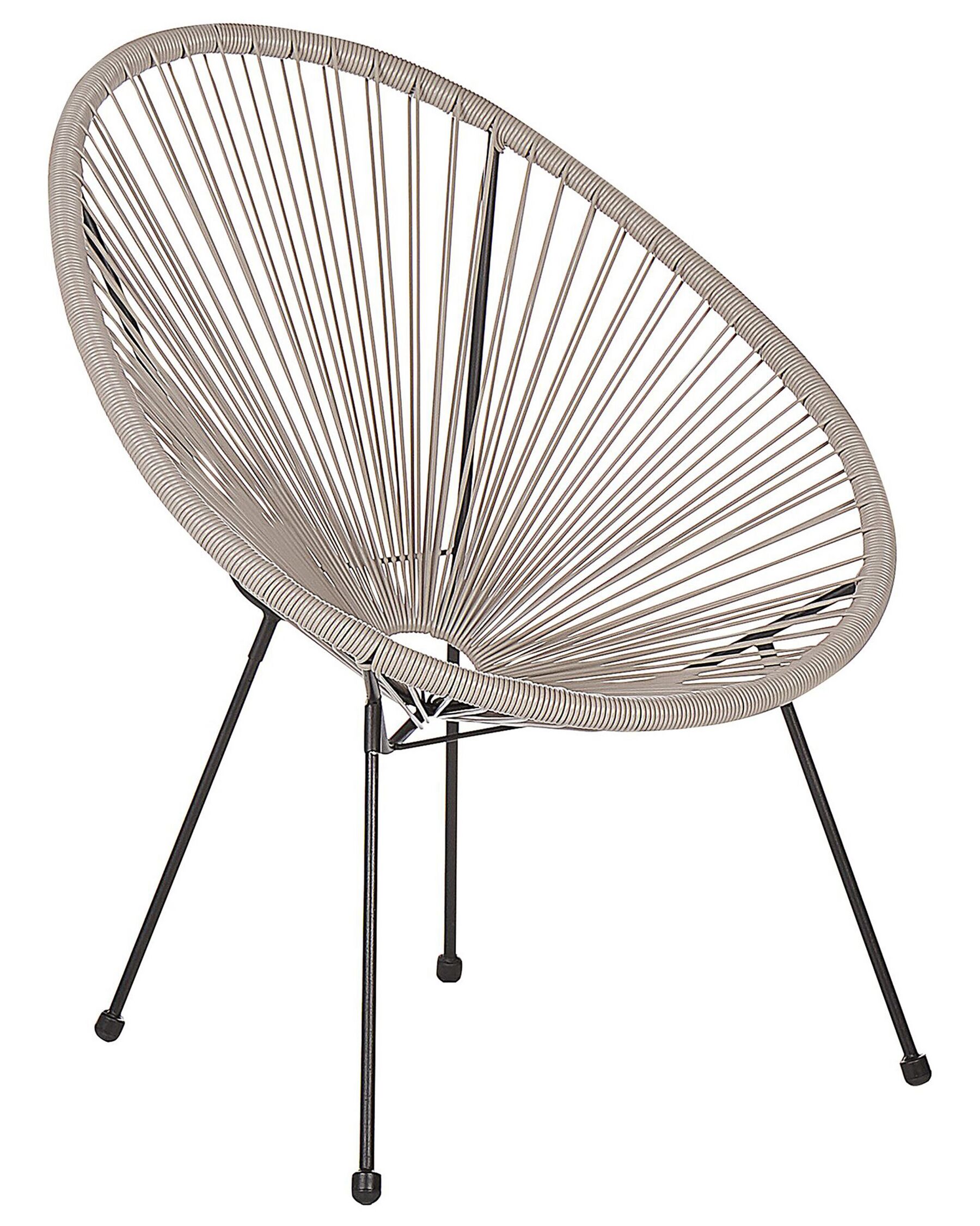 PE Rattan Accent Chair Light Grey ACAPULCO II_811592