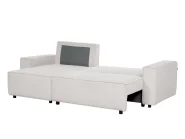 Corner Sofa Bed 3 Seater ABACKA Corduroy Off-White Right Hand_896742