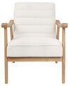 Fauteuil en bouclé blanc LEKNES_927226