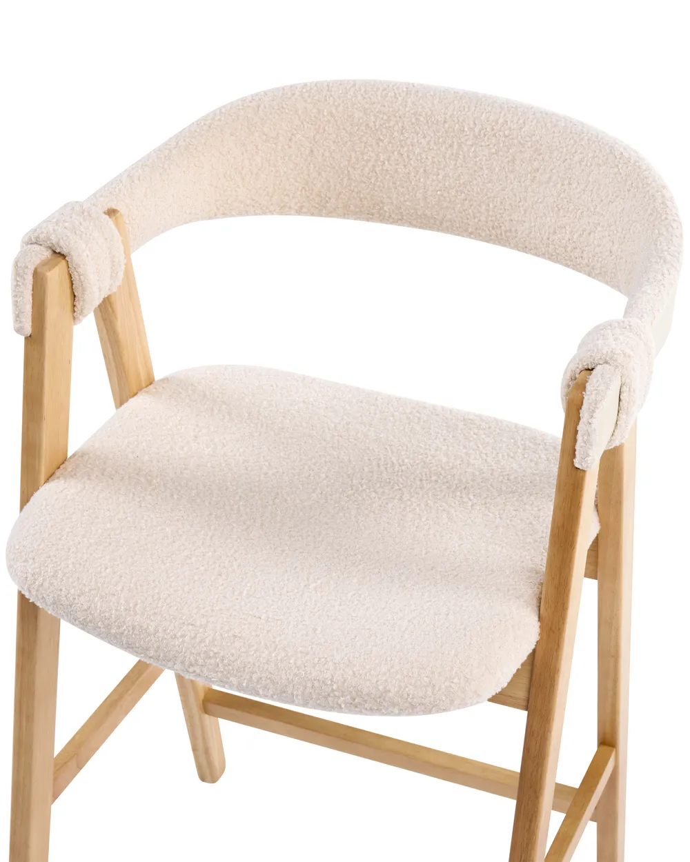 Set di 2 sedie alte DAY Bouclé Marrone chiaro/Beige chiaro_1060319
