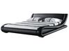 Čierna kožená posteľ 180 x 200 cm AVIGNON_808052