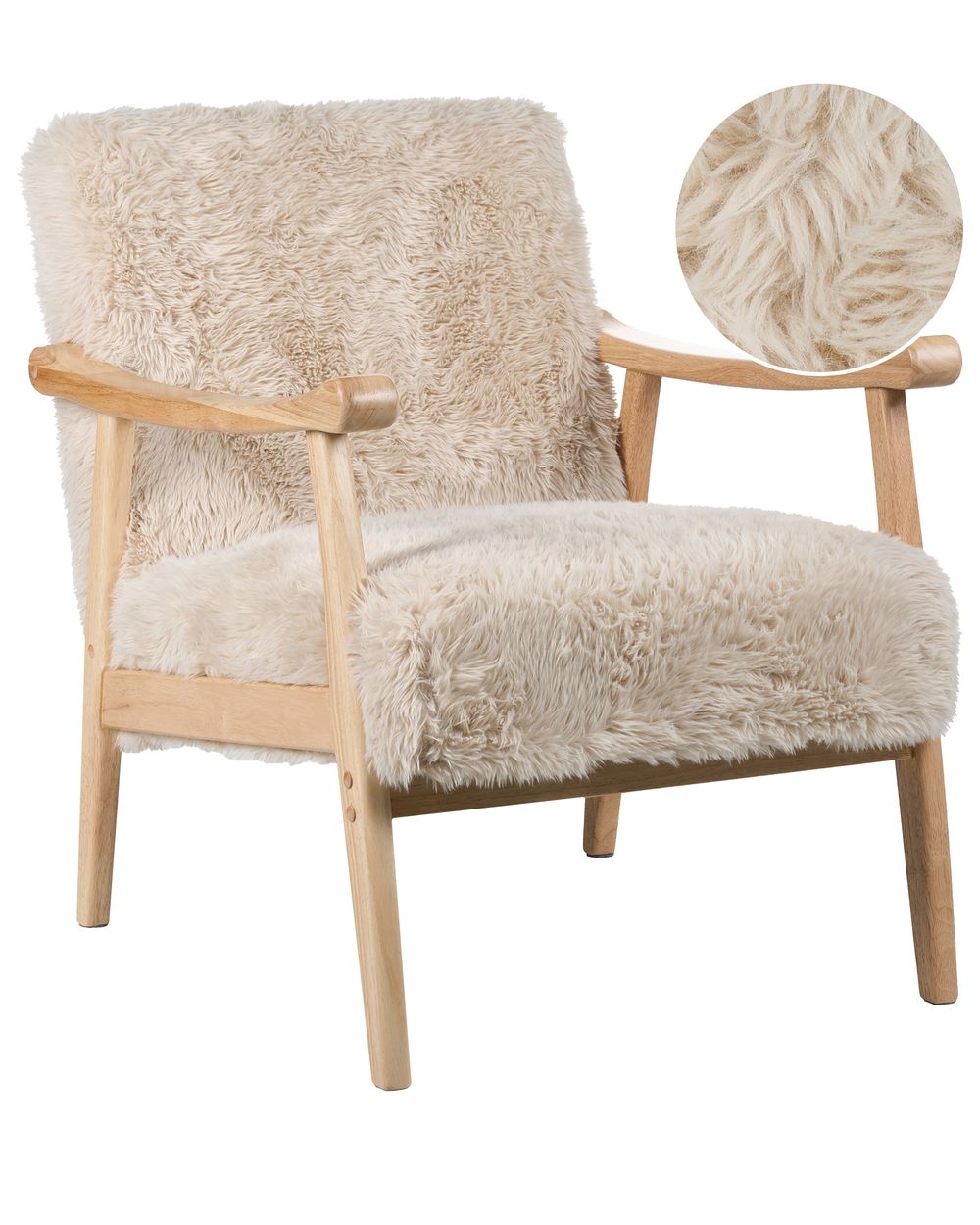 Sessel LEKNES Webpelz Hellbeige