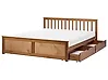 Bed with 2 Drawers OLENDON Pine Wood Brown 160 x 200 cm (EU King Size)
