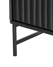2 Drawer Bedside Table GLASTONBURY Marble/ Black_972501