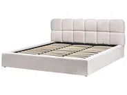 Bett mit Stauraum BASTON Bouclé Hellbeige 180 x 200 cm_997014