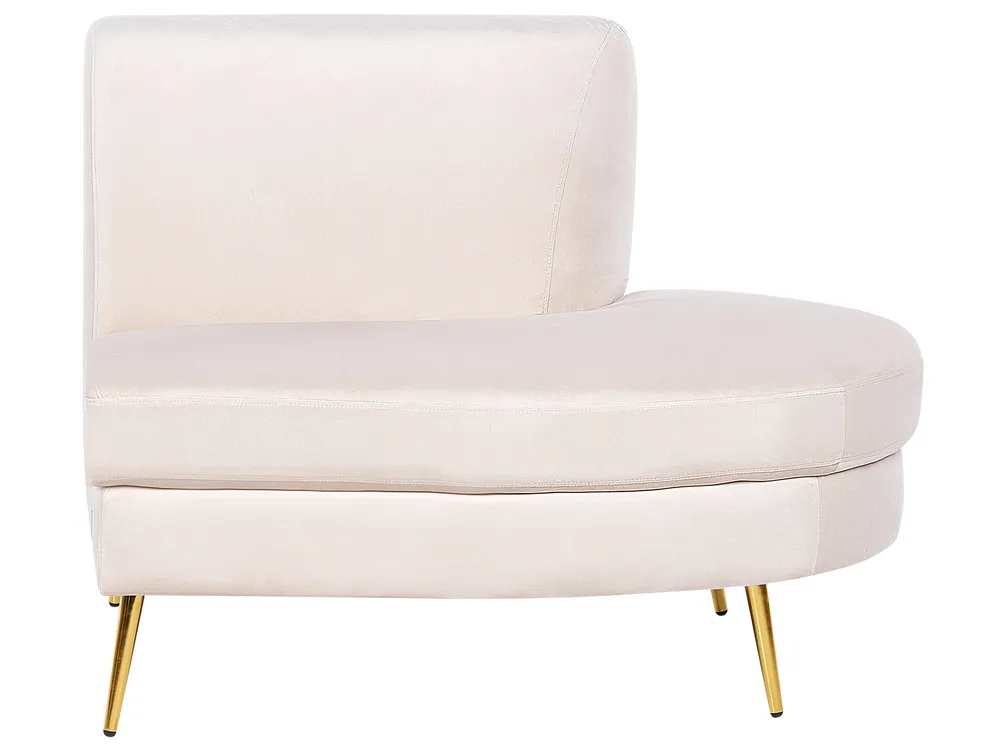 Divano semicircolare 4 posti MOSS Velluto Beige chiaro_851373
