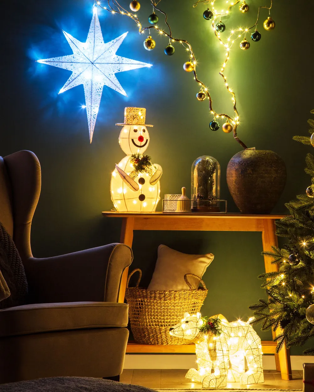 Outdoor Hanging Decoration LED OSMA 67 cm Star White_829686