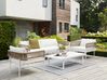 Ensemble de jardin 4 places en aluminium blanc SERLA_930768