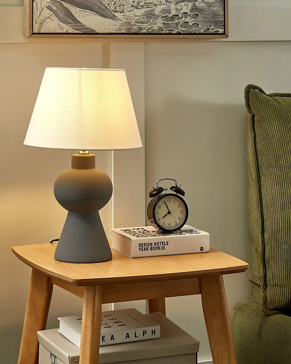 Tischlampe FABILOS Keramik Grau_1183426
